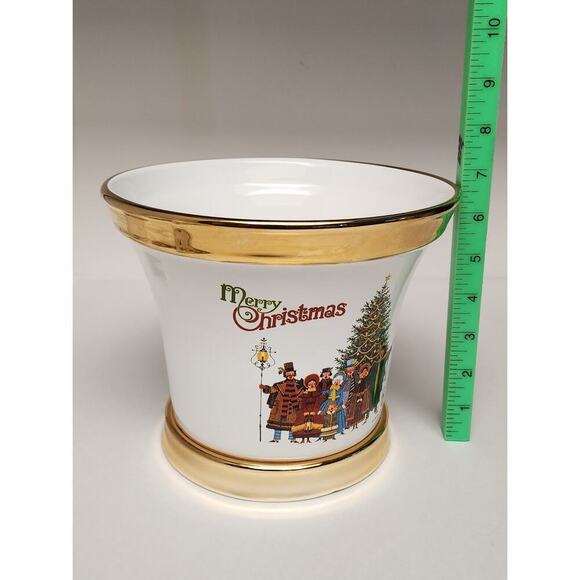 CHARLES WYSOCKI 2004 TELEFLORA MERRY CHRISTMAS PLANTER Vase - Picture 4 of 8